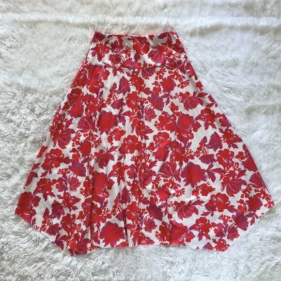 Magenta Floral Circle Skirt – Size 6 - Picture 2 of 4
